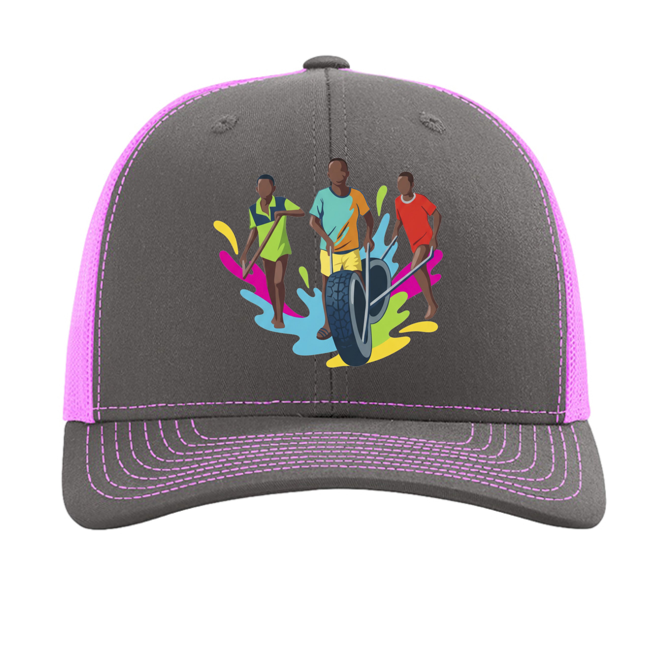 Charcoal/ Neon Pink - FRONT